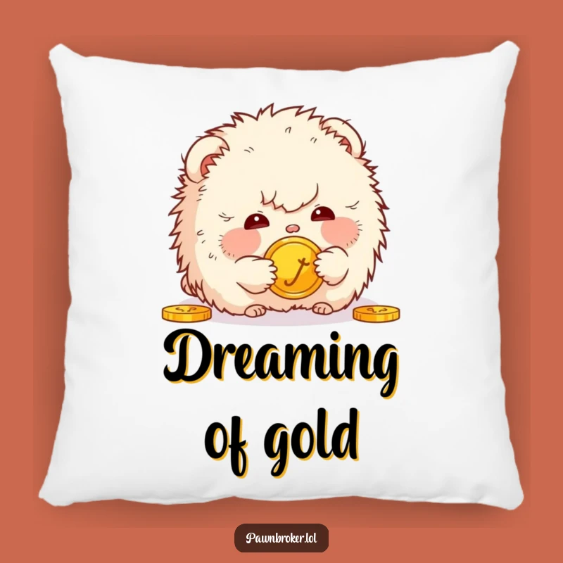 Funny Creature Coin Pillow - Cozy Comfort with a Golden Gaze