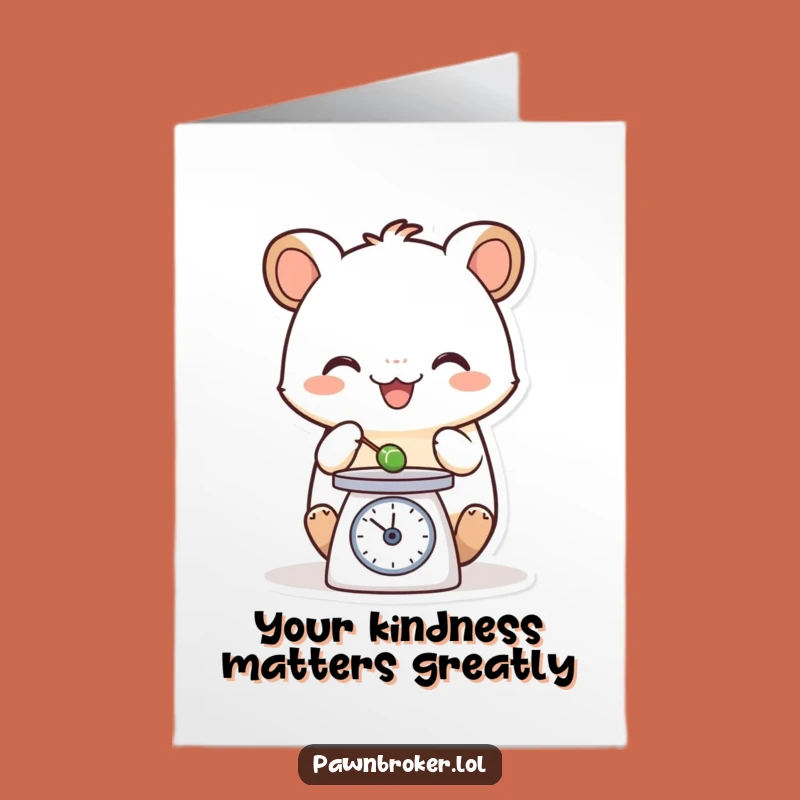 Free Printable Thank You Card: Weighing Creature! Measured Downloadable Gratitude